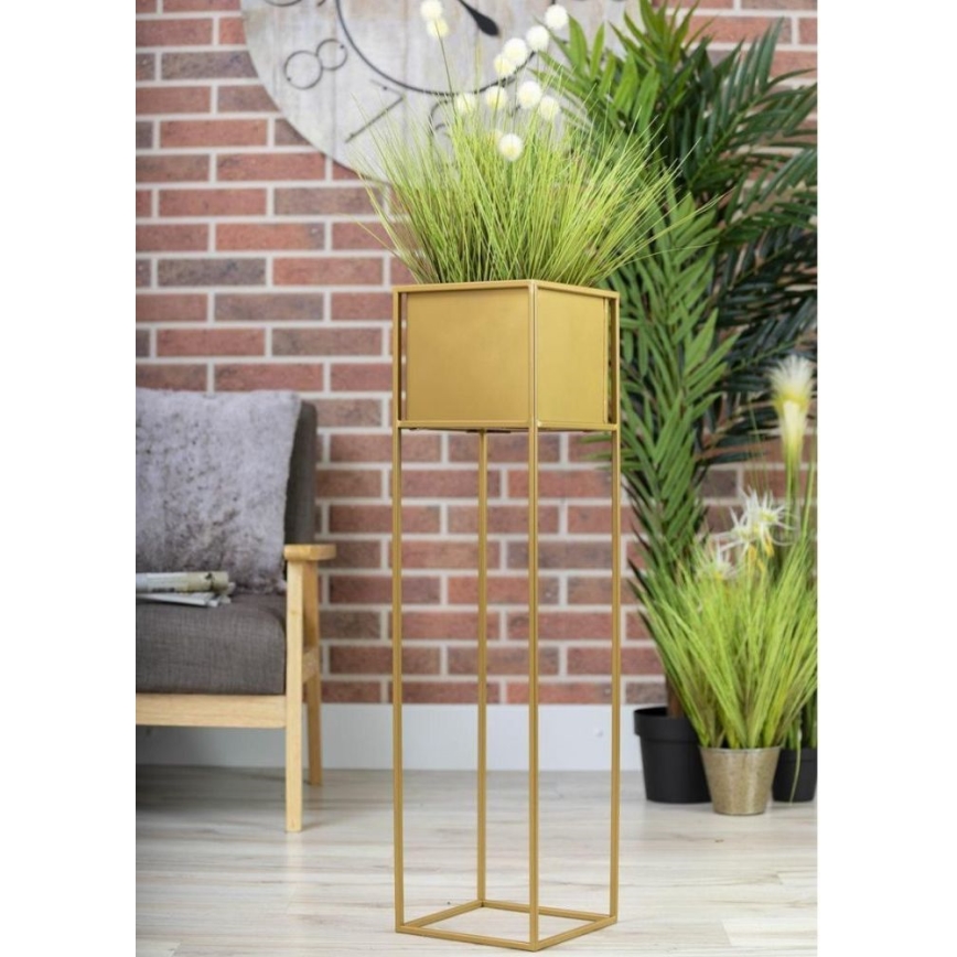 Blomsterstativ 90x24 cm guldfarvet