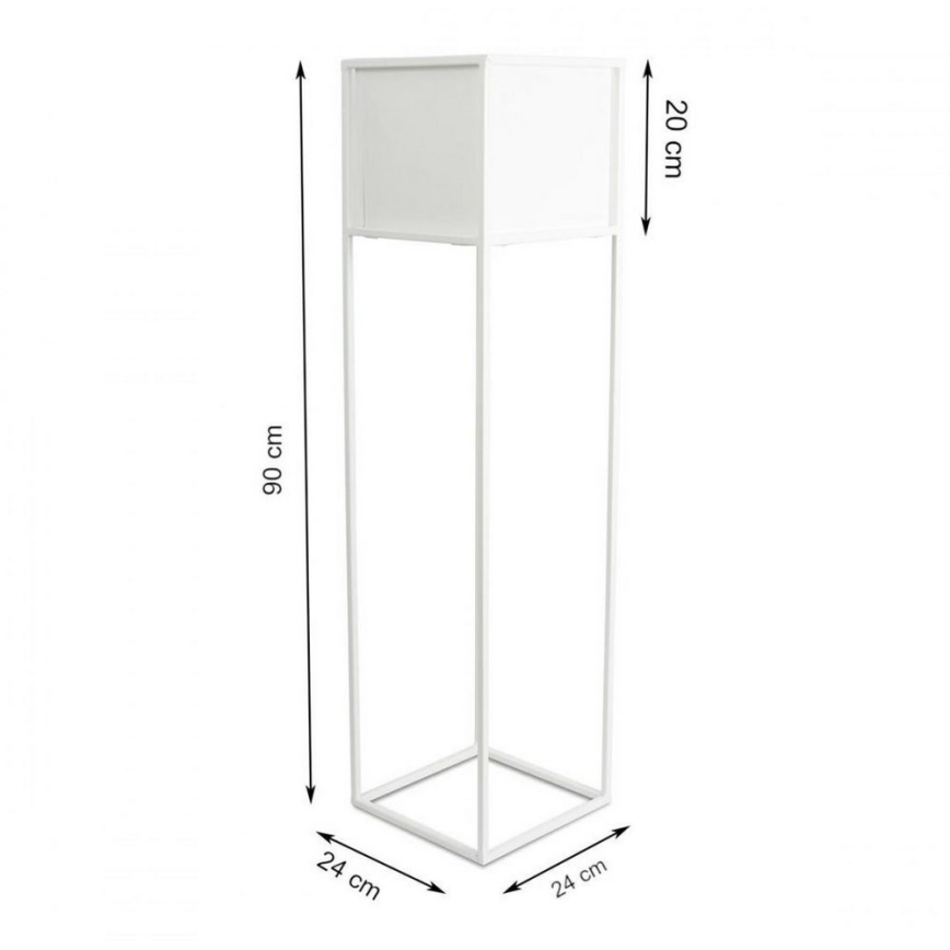 Blomsterstativ 90x24 cm hvid