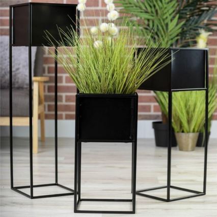 Blomsterstativ 90x24 cm sort