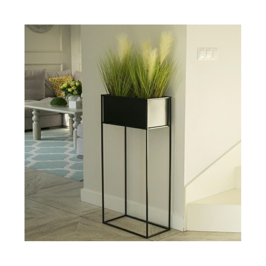Blomsterstativ 90x44 cm sort