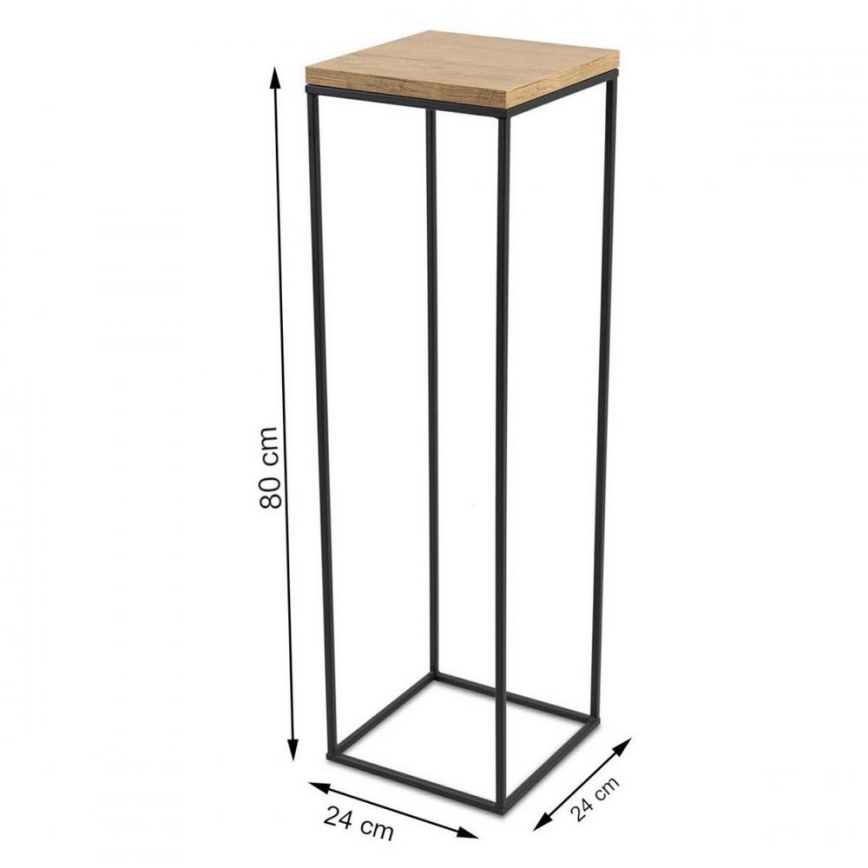 Blomsterstativ BASICLOFT 80x24 sort/brun