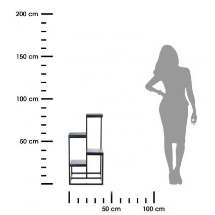 Blomsterstativ KASKADA 79x40 sort