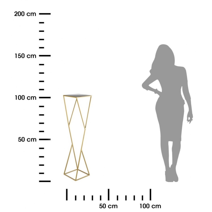 Blomsterstativ LOFT 100x23,5 cm guldfarvet