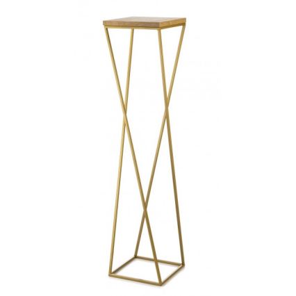 Blomsterstativ LOFT 100x24 cm guldfarvet/brun
