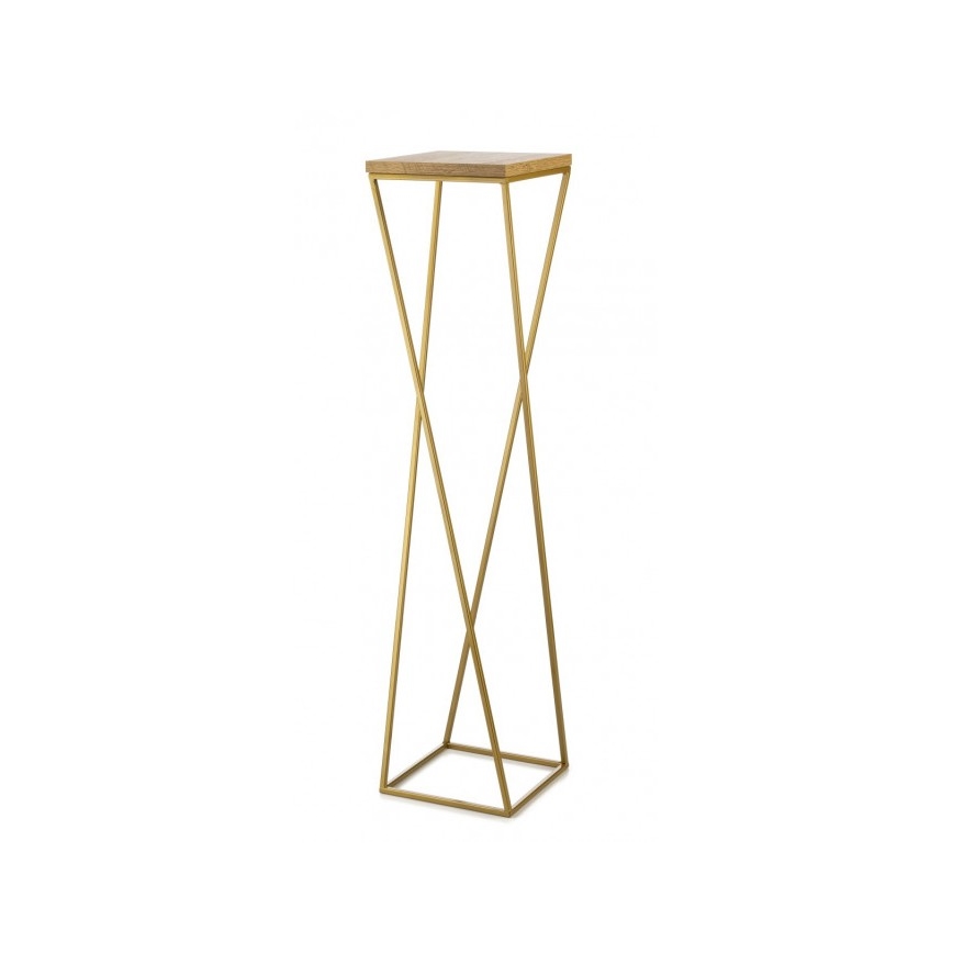 Blomsterstativ LOFT 100x24 cm guldfarvet/brun