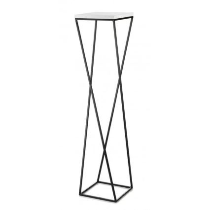 Blomsterstativ LOFT 100x24 cm sort/hvid