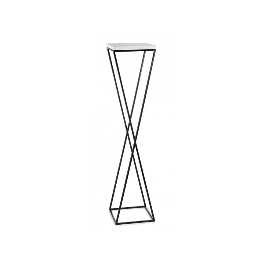 Blomsterstativ LOFT 100x24 cm sort/hvid