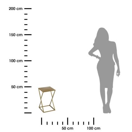 Blomsterstativ LOFT 40x23,5 cm guldfarvet