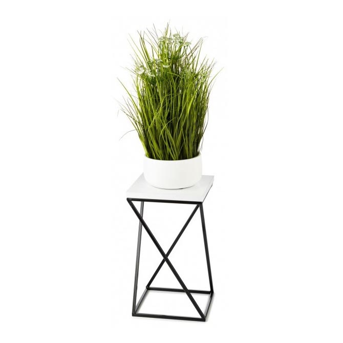Blomsterstativ LOFT 40x24 cm sort/hvid