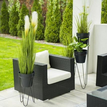 Blomsterstativ LOFT 50x30 cm sort