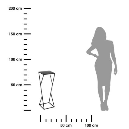 Blomsterstativ LOFT 70x23,5 cm sort