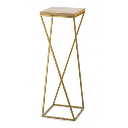 Blomsterstativ LOFT 70x24 cm guldfarvet/brun