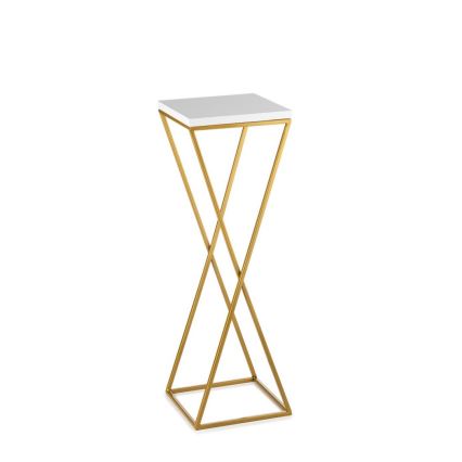 Blomsterstativ LOFT 70x24 cm guldfarvet/hvid