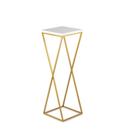 Blomsterstativ LOFT 70x24 cm guldfarvet/hvid