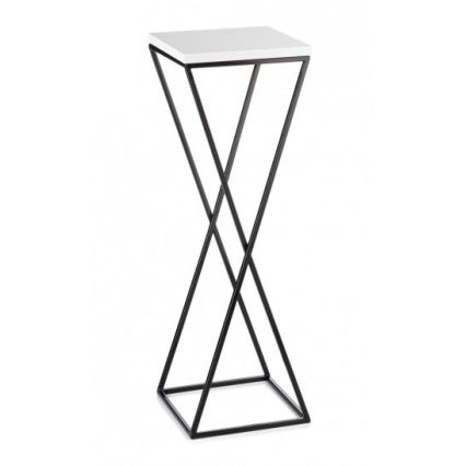 Blomsterstativ LOFT 70x24 cm sort/hvid