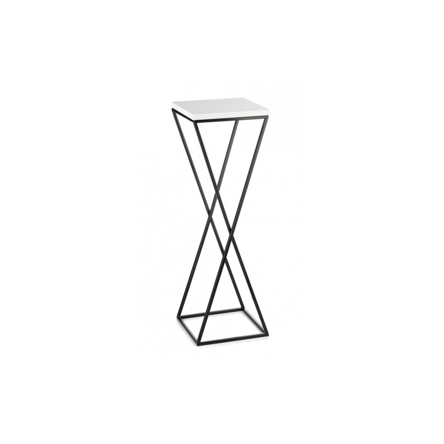 Blomsterstativ LOFT 70x24 cm sort/hvid