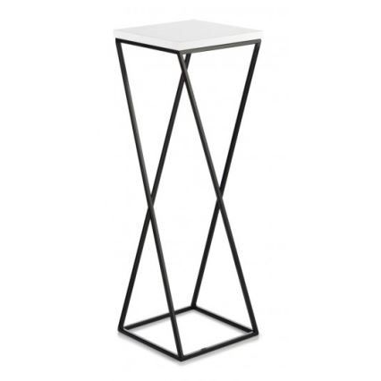 Blomsterstativ LOFT 70x24 cm sort/hvid