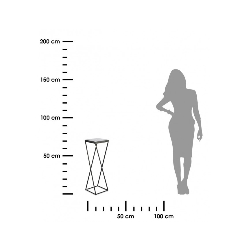 Blomsterstativ LOFT 70x24 cm sort
