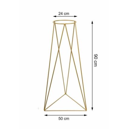 Blomsterstativ TRIANGL 90x50 cm guldfarvet