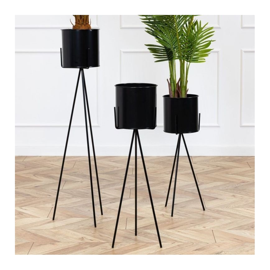 Blomsterstativ TRIPOD 110x25 cm sort