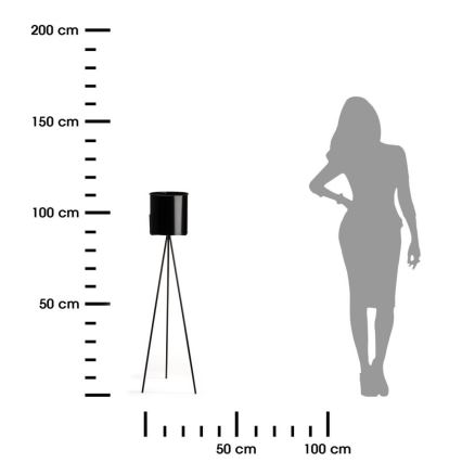 Blomsterstativ TRIPOD 110x25 cm sort