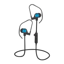 Bluetooth høretelefoner med mikrofon og microSD-afspiller sort/blå