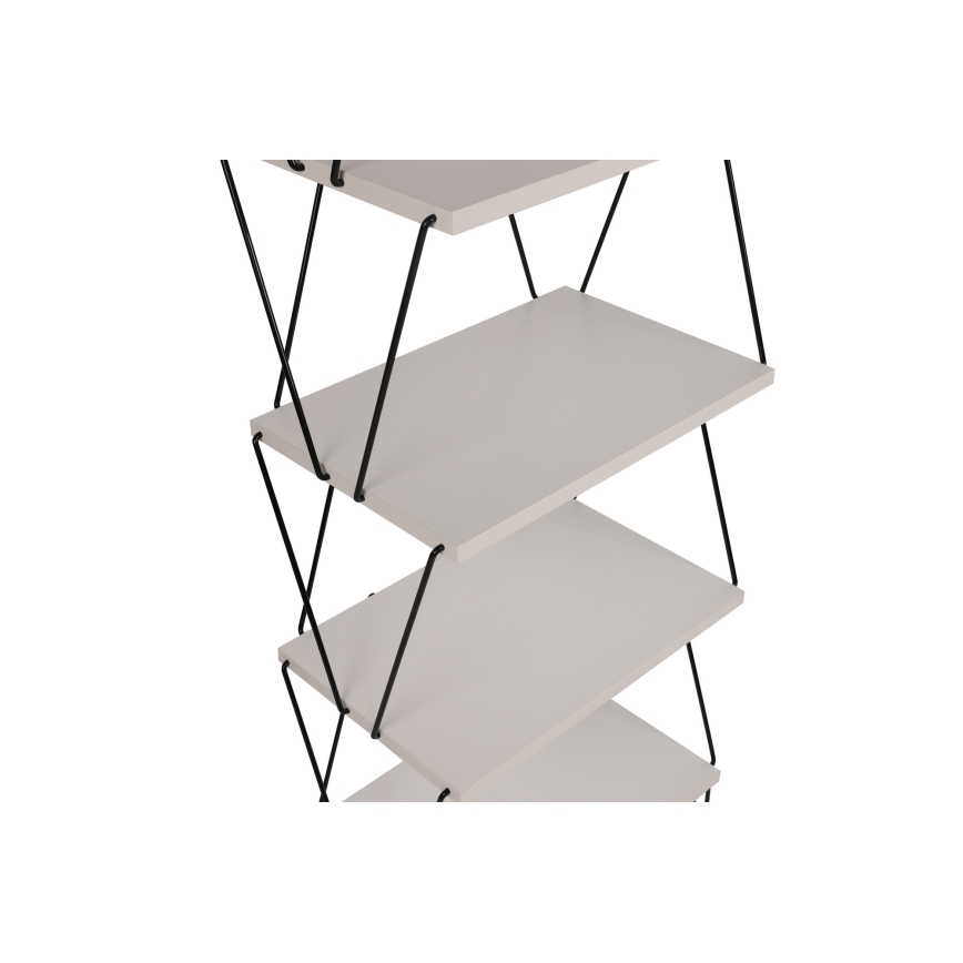 Bogreol BALABAN 165x48 cm hvid/sort