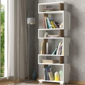 Bogreol BLOK 165x60 cm hvid/brun