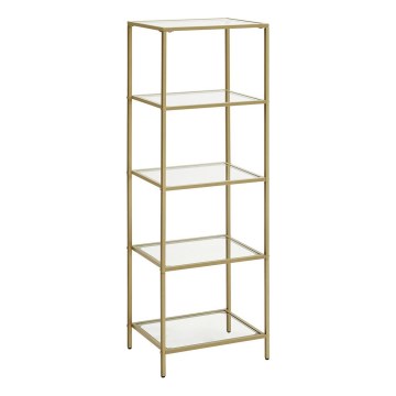 Bogreol GLASY 40x125x30 cm guld