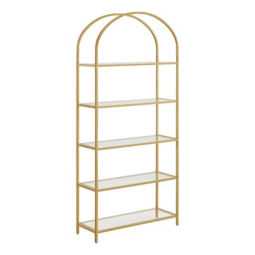 Bogreol GLASY 83x184x30 cm guld