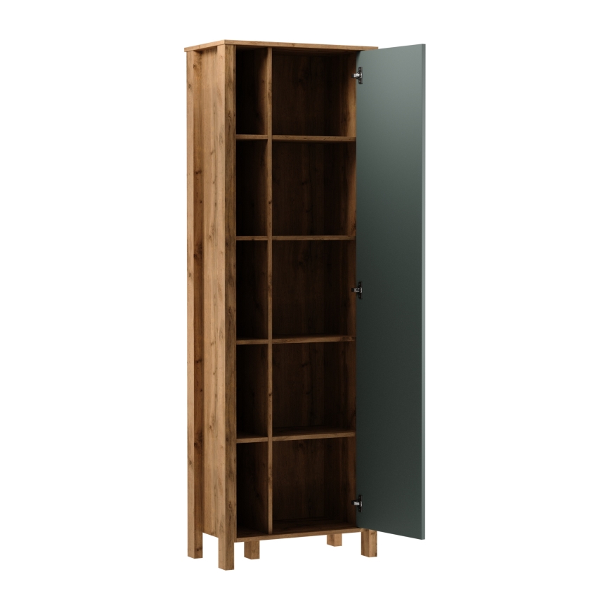 Bogreol MENTA 66x200x37 cm Wotan-eg/grøn