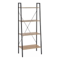 Bogreol NARVIK 148x60 cm sort/eg sonoma
