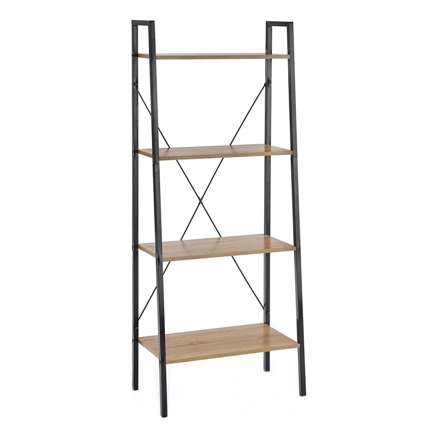 Bogreol NARVIK 148x60 cm sort/eg sonoma