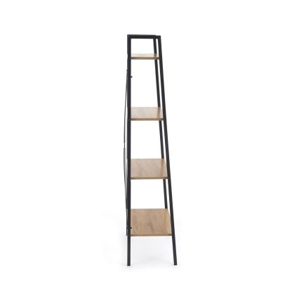 Bogreol NARVIK 148x60 cm sort/eg sonoma