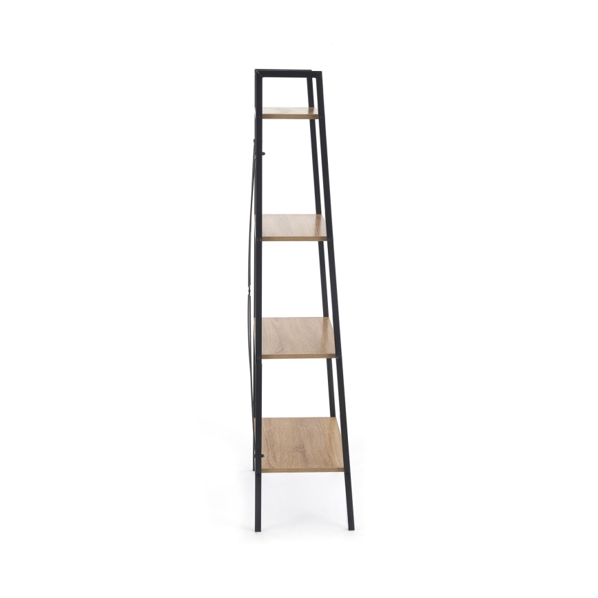 Bogreol NARVIK 148x60 cm sort/eg sonoma