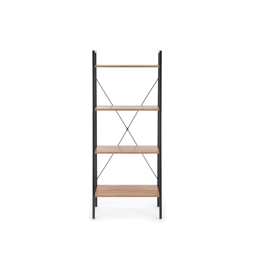 Bogreol NARVIK 148x60 cm sort/eg sonoma