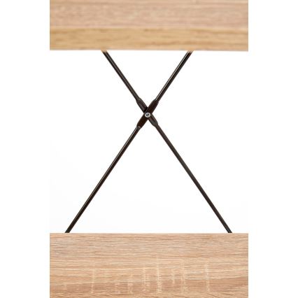 Bogreol NARVIK 148x60 cm sort/eg sonoma