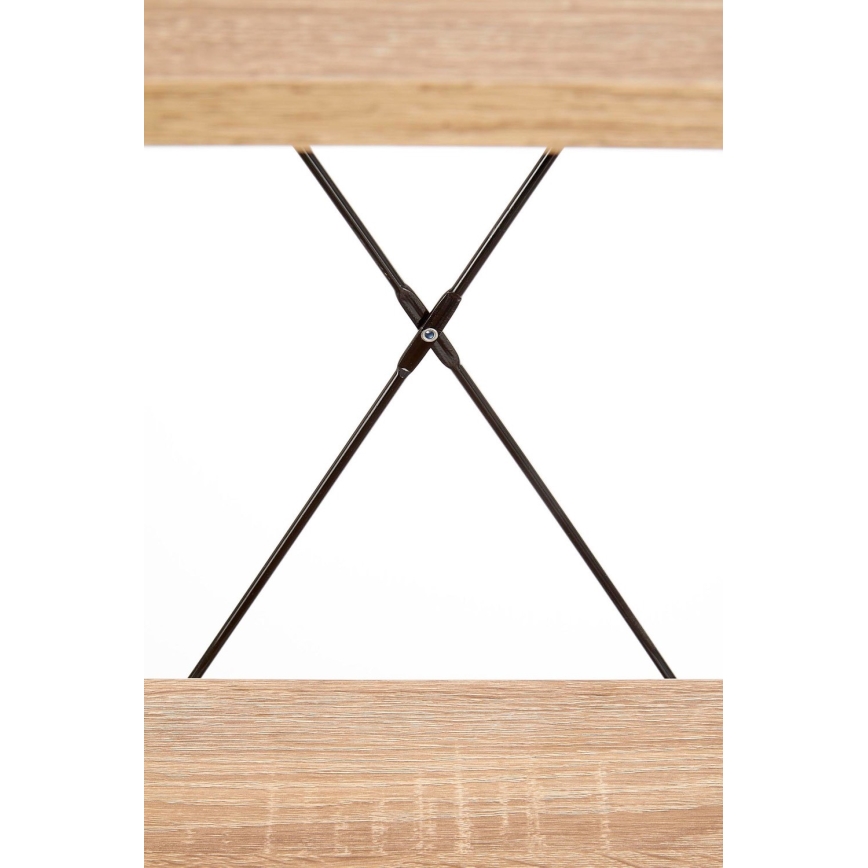 Bogreol NARVIK 148x60 cm sort/eg sonoma
