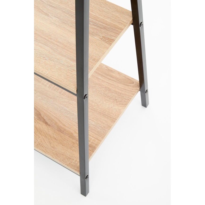 Bogreol NARVIK 148x60 cm sort/eg sonoma