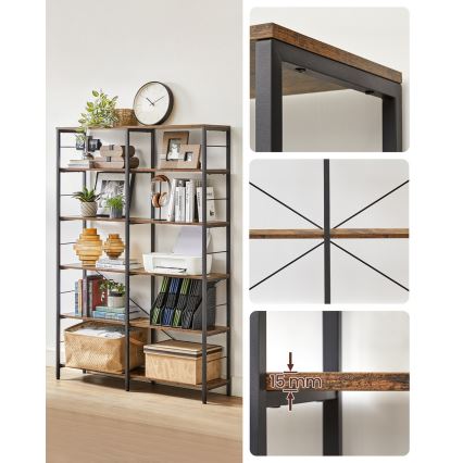 Bogreol NAVARO brun/sort