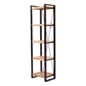 Bogreol RETRO 200x60 cm massivt træ/mangotræ