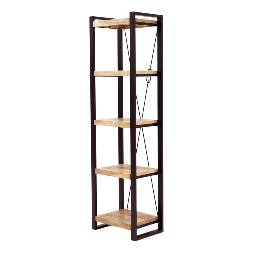 Bogreol RETRO 200x60 cm massivt træ/mangotræ