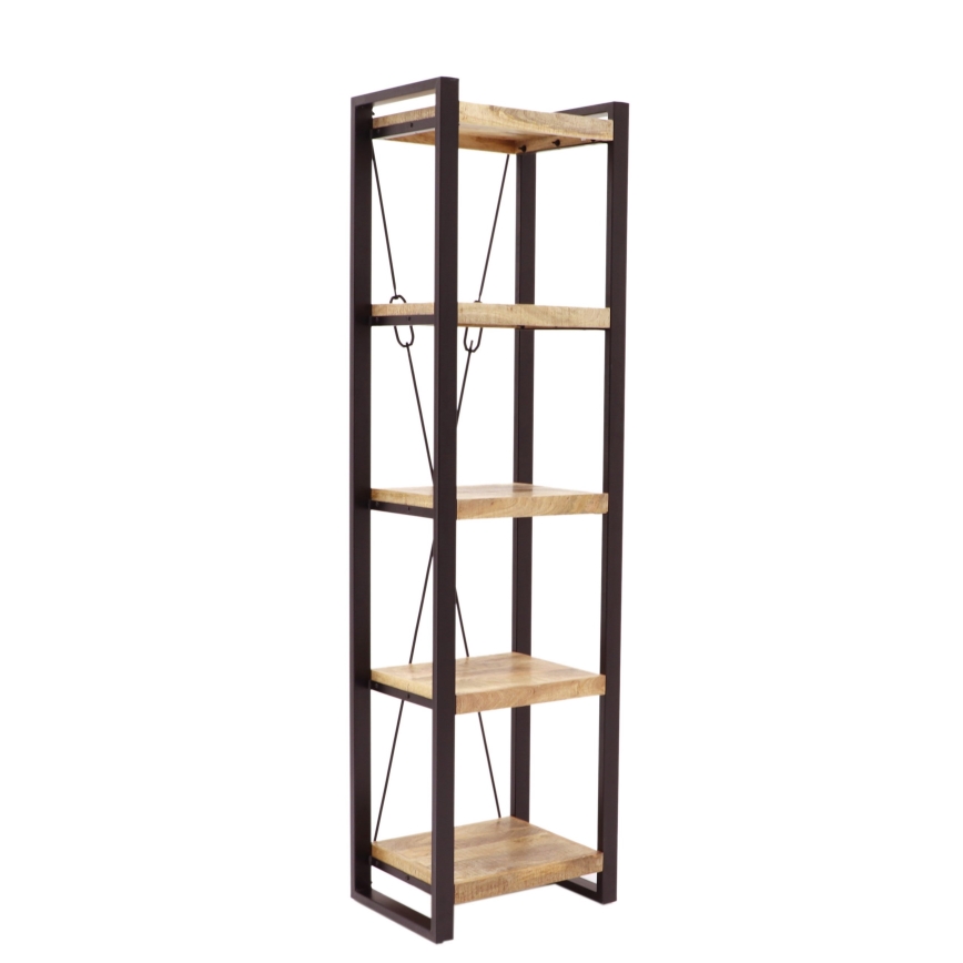 Bogreol RETRO 200x60 cm massivt træ/mangotræ
