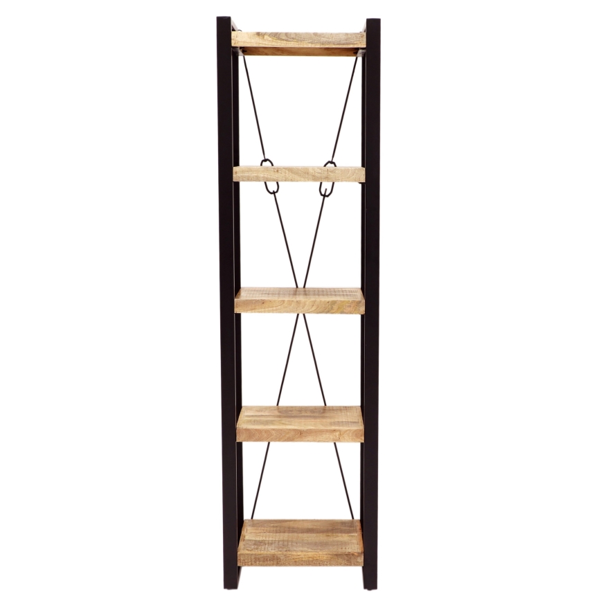 Bogreol RETRO 200x60 cm massivt træ/mangotræ