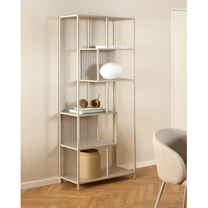 Bogreol SARON 77x185 cm grå