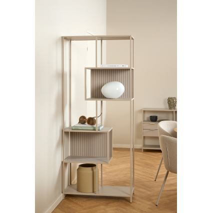 Bogreol SARON 77x185 cm grå