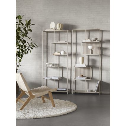 Bogreol SARON 77x185 cm grå
