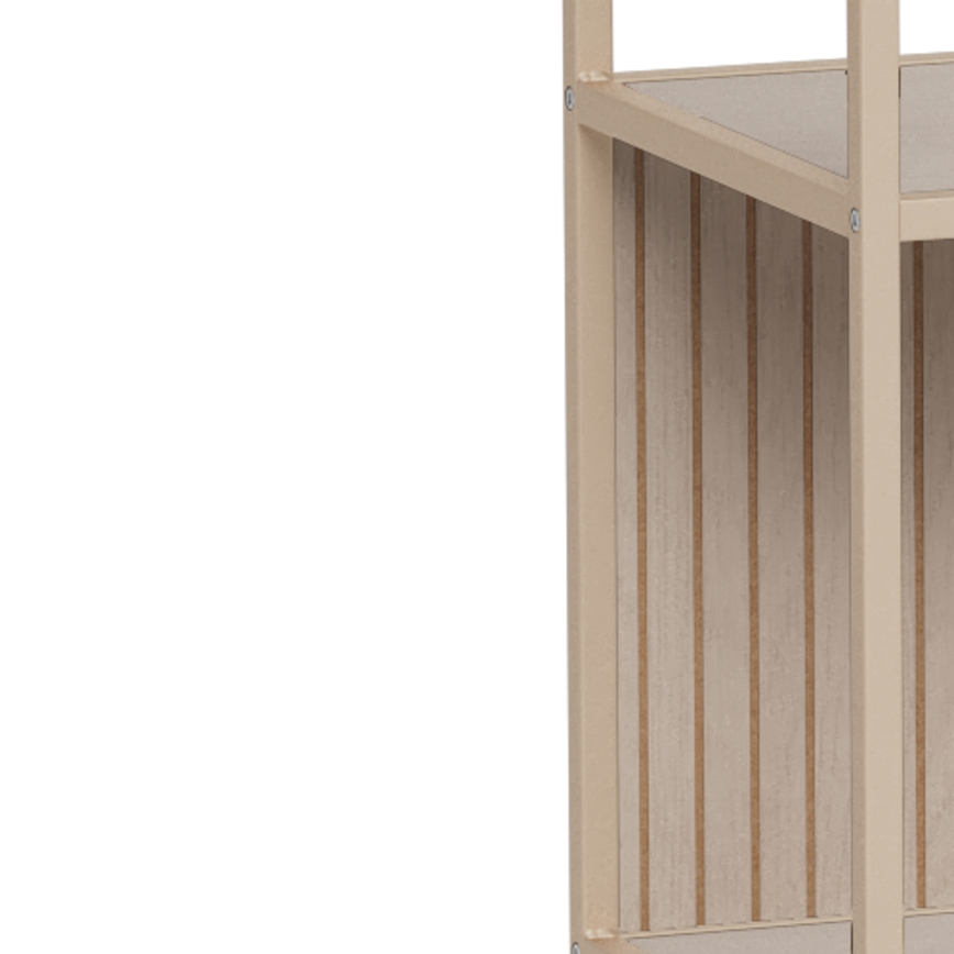 Bogreol SARON 77x185 cm grå