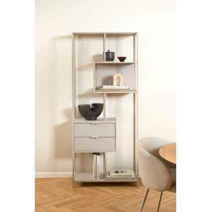 Bogreol SARON 77x185 cm grå