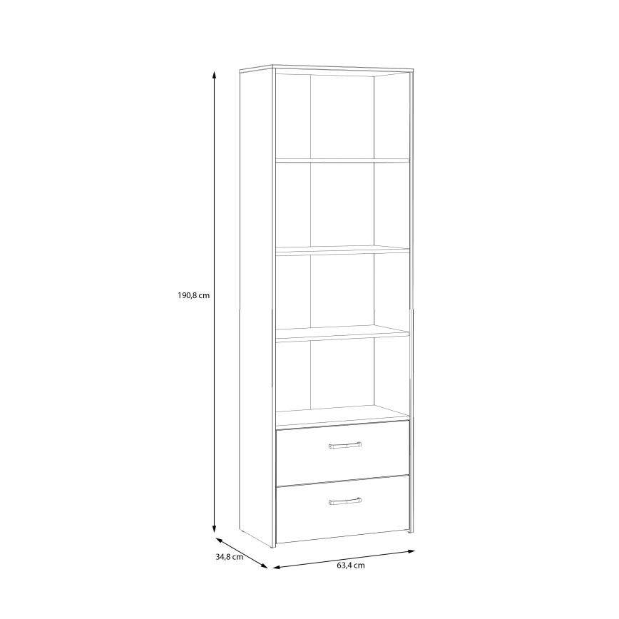 Bogreol URO, artisan-eg/hvid